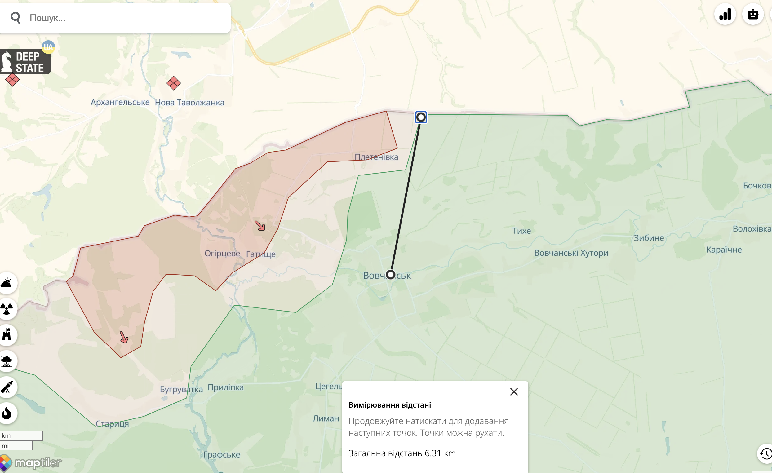 Вовчанськ на мапі бойових дій. Що відбувається у місті